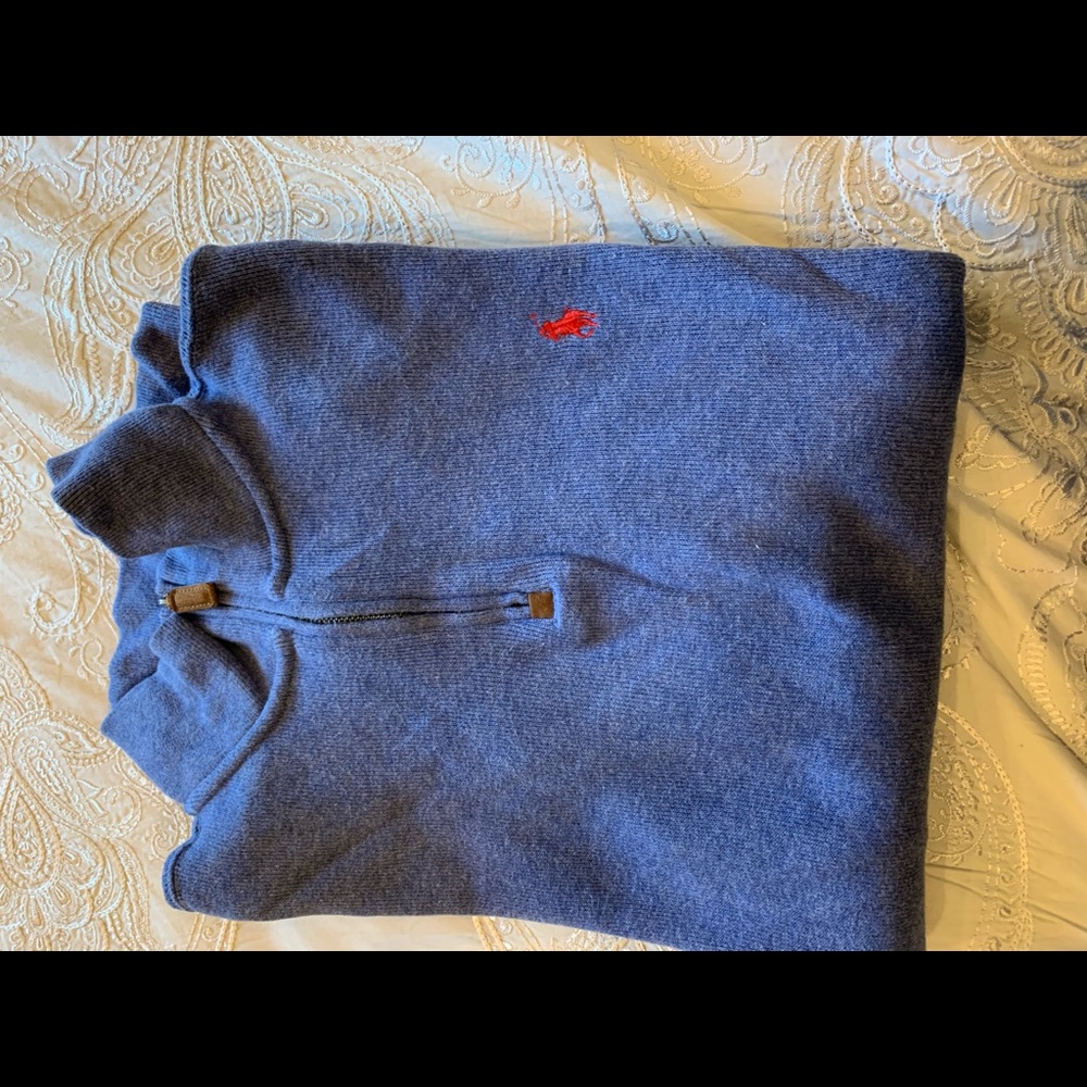 Ralph Lauren men large 1/4 zip pullover sweater